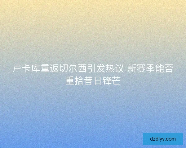 卢卡库重返切尔西引发热议 新赛季能否重拾昔日锋芒